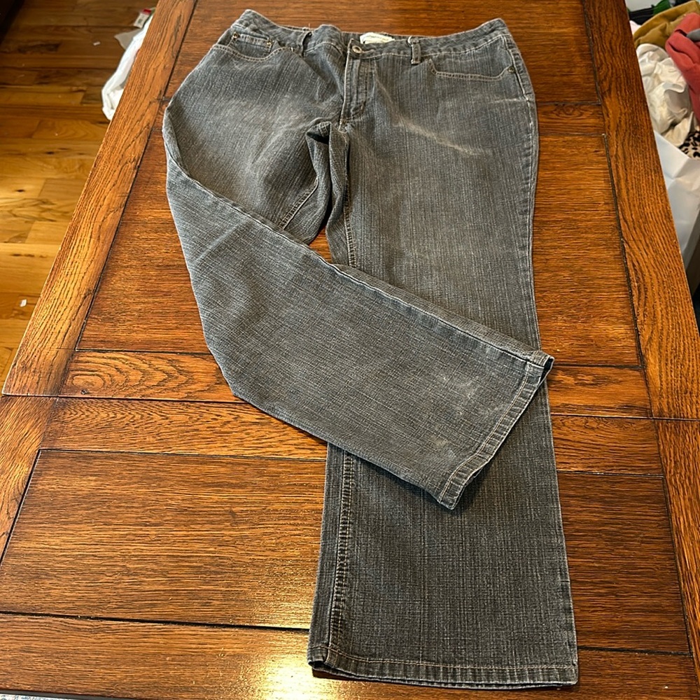 Coldwater Creek gray jeans size petite 16